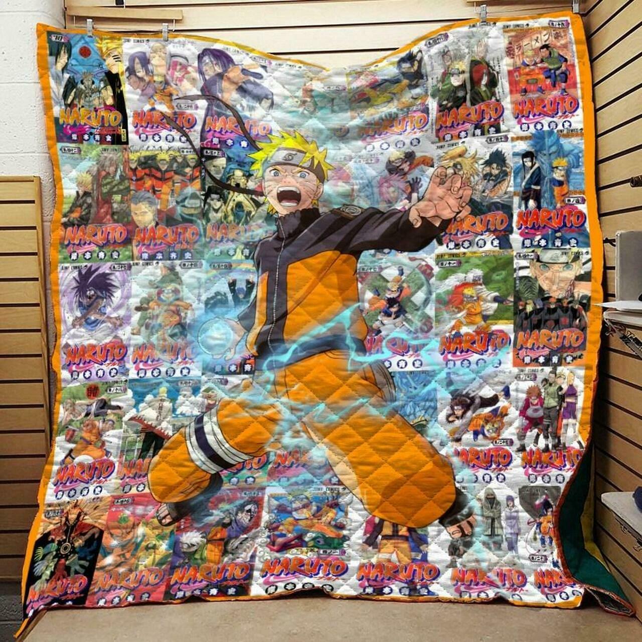 Naruto Kurama Anime Blanket Naruto Quilt Fleece Sherpa Throw Blanket