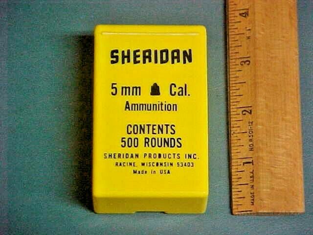 Vintage SHERIDAN Blue Streak 5mm Airgun Pellet Ammunition Box